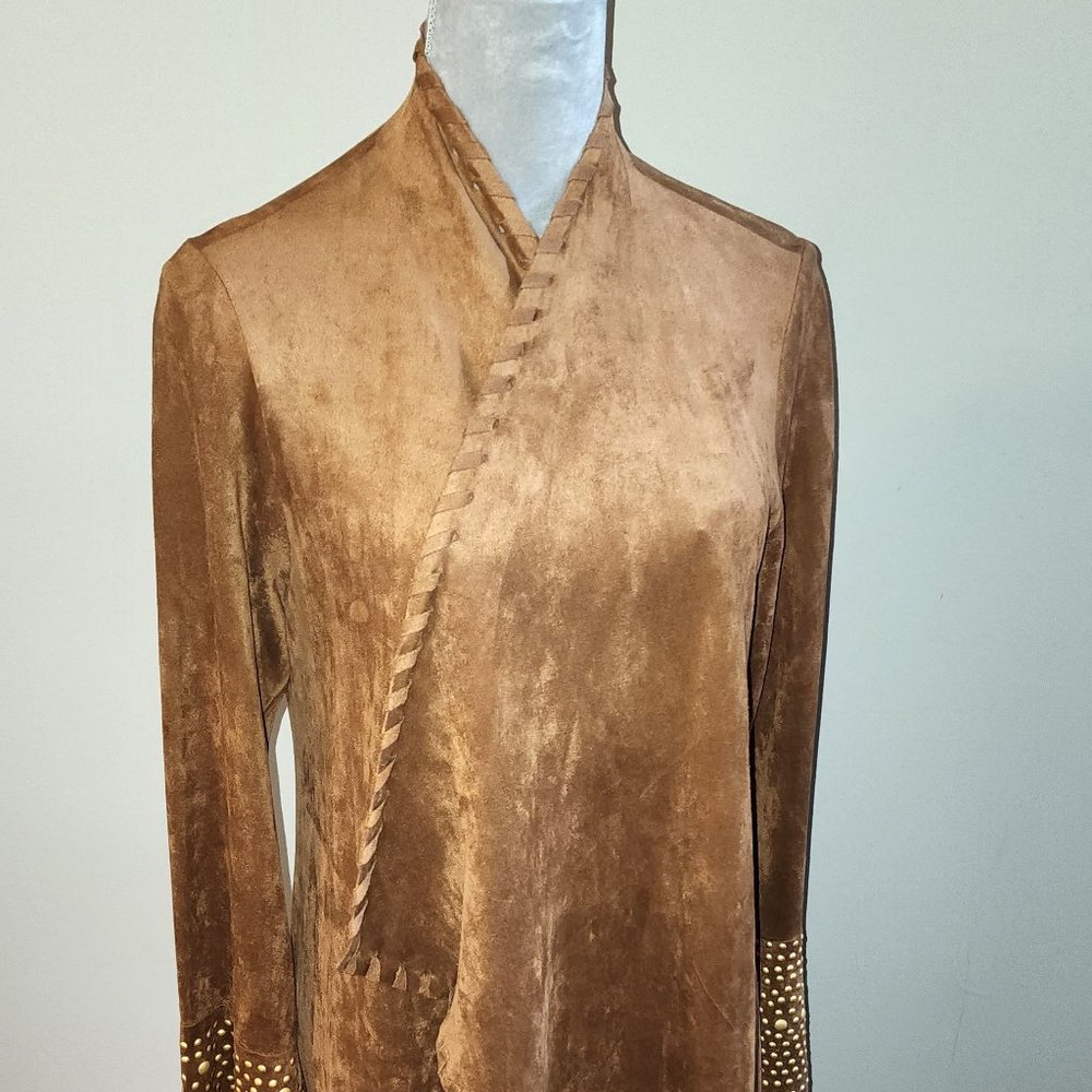 Vintage Soft Faux Suede Jacket by Vocal - One Size